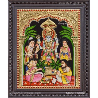 Sathya Narayana Swamy Tanjore Painting