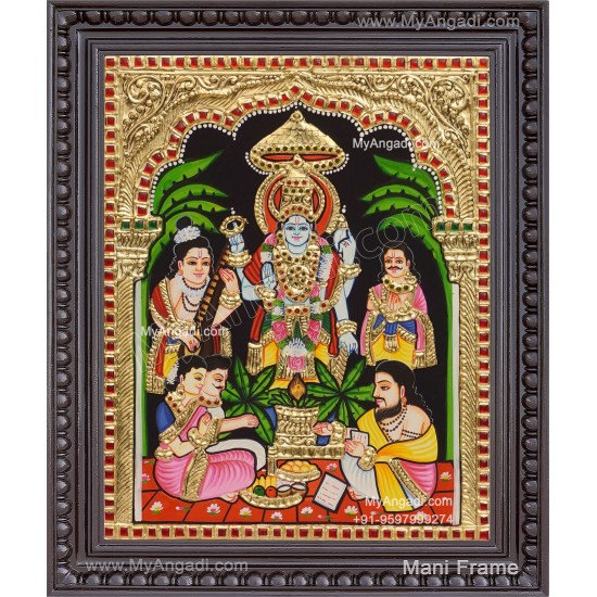 Sathya Narayana Swamy Tanjore Painting Sathya Narayana Swamy Tanjore Painting