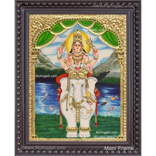 Indran Iravatham Tanjore Painting
