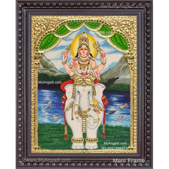 Indran Iravatham Tanjore Painting Indran Iravatham Tanjore Painting