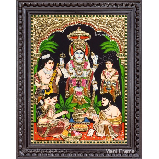 Sathyanarayana Tanjore Painting Sathyanarayana Tanjore Painting