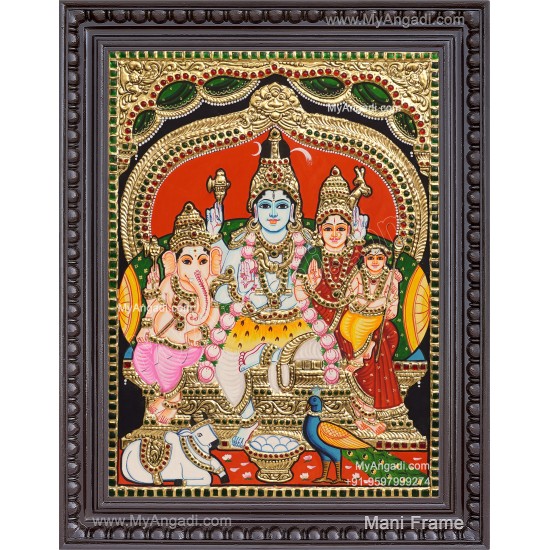 Shiva Family Tanjore Painting