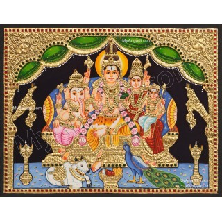 Shiva Family Tanjore Paintings