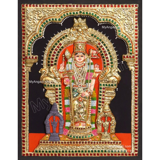 Thiruchendhur Murugar 3D Tanjore Painting Thiruchendhur Murugar 3D Tanjore Painting