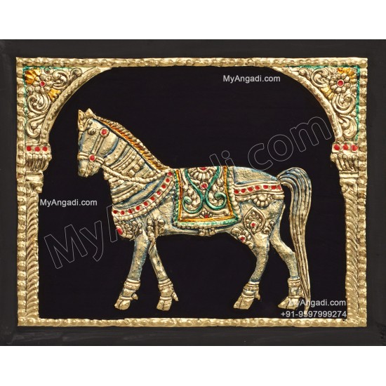 Horse Tanjore Painting Horse Tanjore Painting
