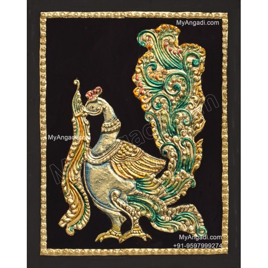 Peacock Tanjore Painting Peacock Tanjore Painting