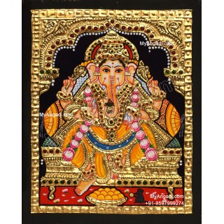 5 Set Ganesha Murugan Balaji Lakshmi Saraswathi Tanjore painting