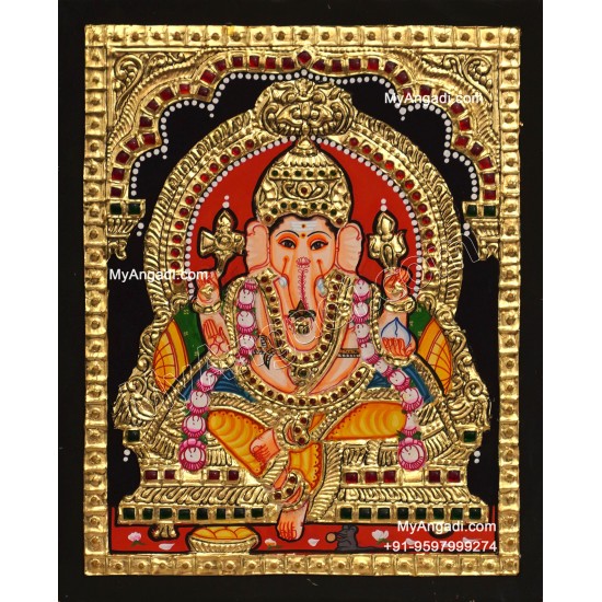 5 Set Ganesha Murugan Balaji Lakshmi Saraswathi Tanjore painting