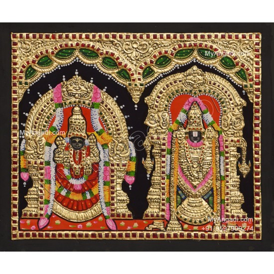 Balaji Padmavathy Thaayar Tanjore Painting