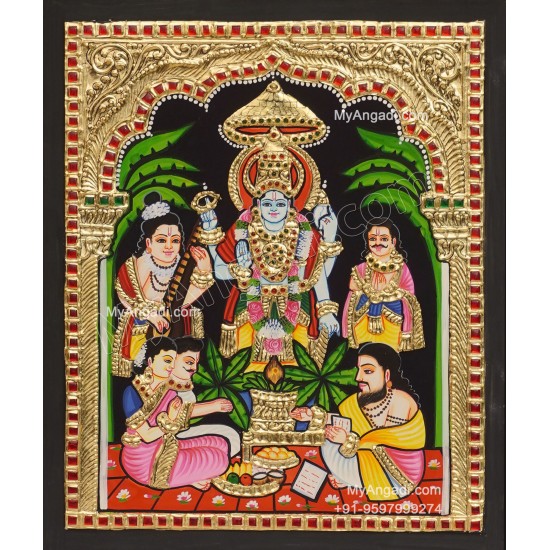 Sathya Narayana Swamy Tanjore Painting Sathya Narayana Swamy Tanjore Painting