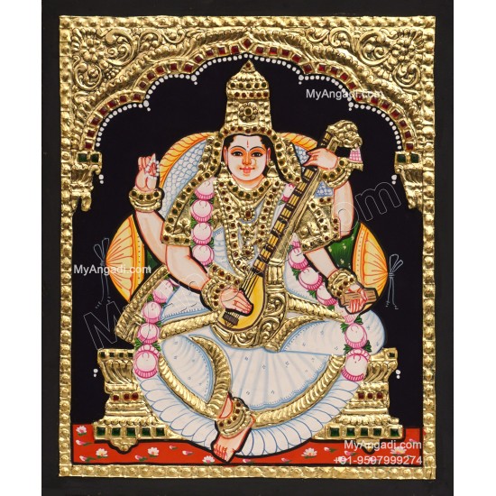 Saraswathi Tanjore Painting Saraswathi Tanjore Painting