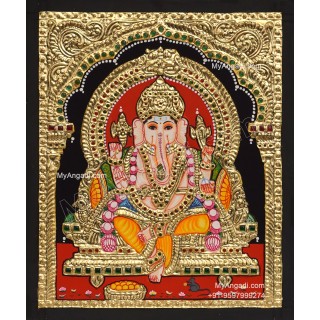 5 Set Ganesha Murugan Balaji Lakshmi Saraswathi Tanjore painting
