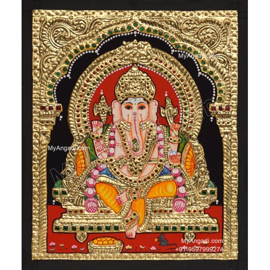 5 Set Ganesha Murugan Balaji Lakshmi Saraswathi Tanjore painting 5 Set Ganesha Murugan Balaji Lakshmi Saraswathi Tanjore painting