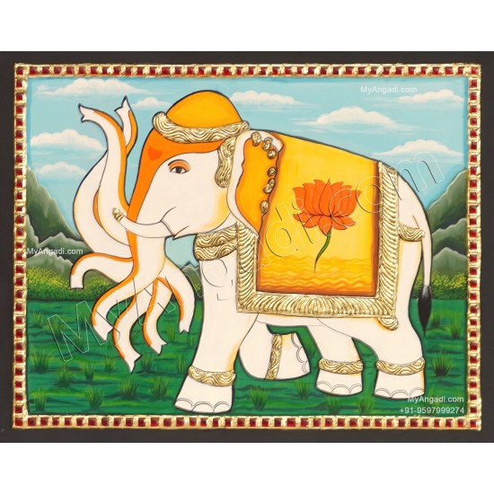 Iyravatham Tanjore Painting Iyravatham Tanjore Painting