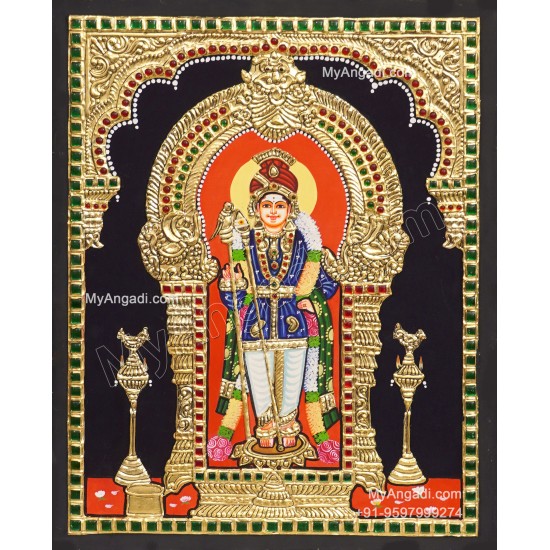Raja Alangara Murugar Tanjore Painting