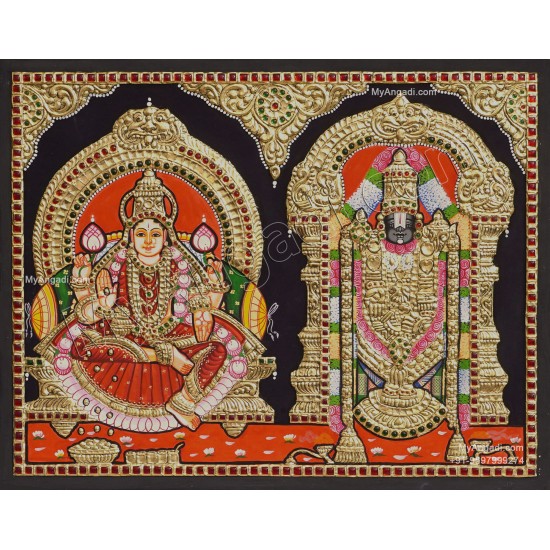 Balaji Lakshmi Tanjore Painting Balaji Lakshmi Tanjore Painting
