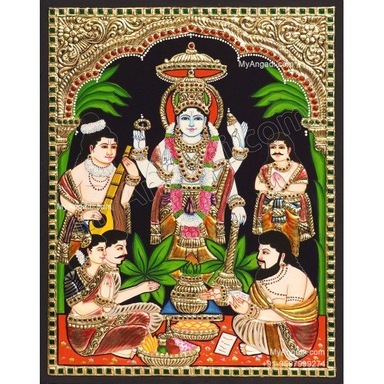Sathyanarayana Tanjore Painting Sathyanarayana Tanjore Painting