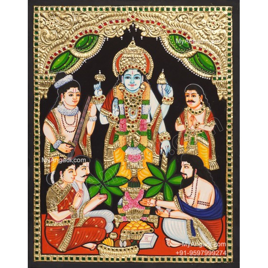 Sathyanarayanar Tanjore Painting