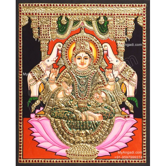 Gajalakshmi Tanjore Painting Gajalakshmi Tanjore Painting