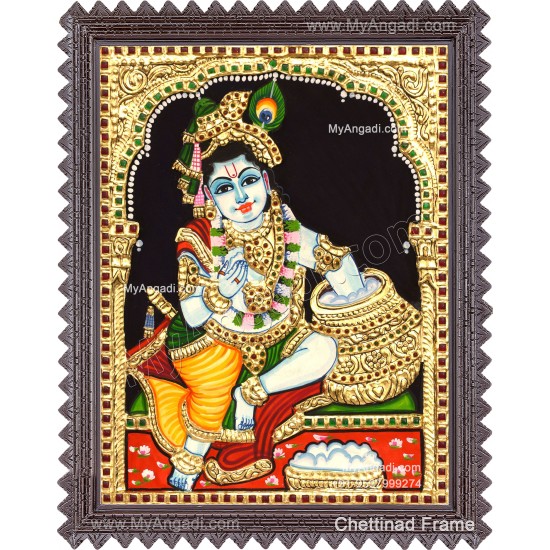 Butter Krishna Tanjore Painting