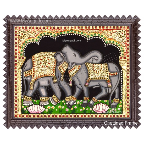 Airavateshwarar Bull  Elephant Tanjore Painting