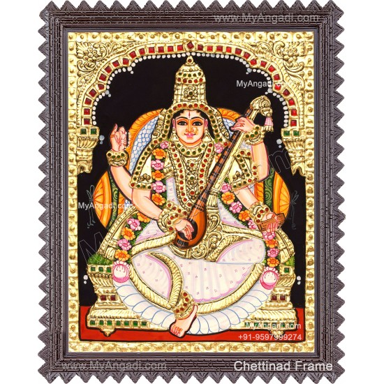 Saraswathi Tanjore Painting