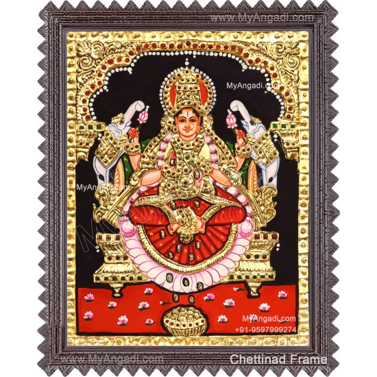 Gajalakshmi Tanjore Painting