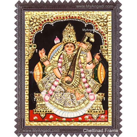 Saraswathi Tanjore Painting