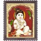 Butter Krishna with Parrot Tanjore Painting