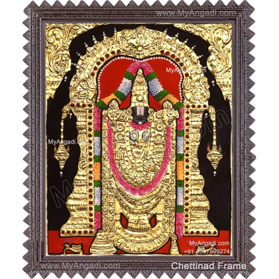 Venkateshwara  Swamy Tanjore Painting