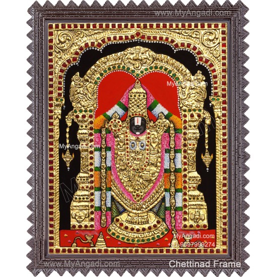 Venkateshwara  Swamy Tanjore Painting