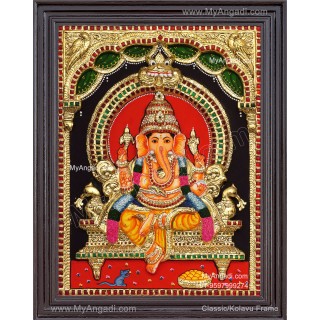 3D Ganesha Tanjore Painting