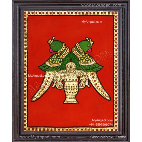 Parrot Tanjore Painting