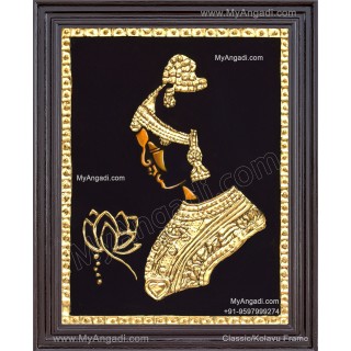 Contemporary Lady Tanjore Painting
