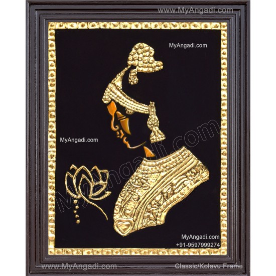 Contemporary Lady Tanjore Painting