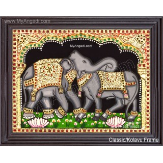 Airavateshwarar Bull  Elephant Tanjore Painting