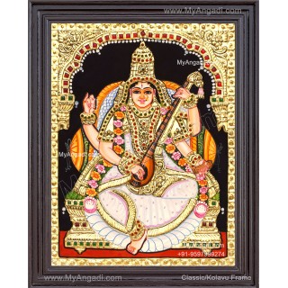 Saraswathi Tanjore Painting