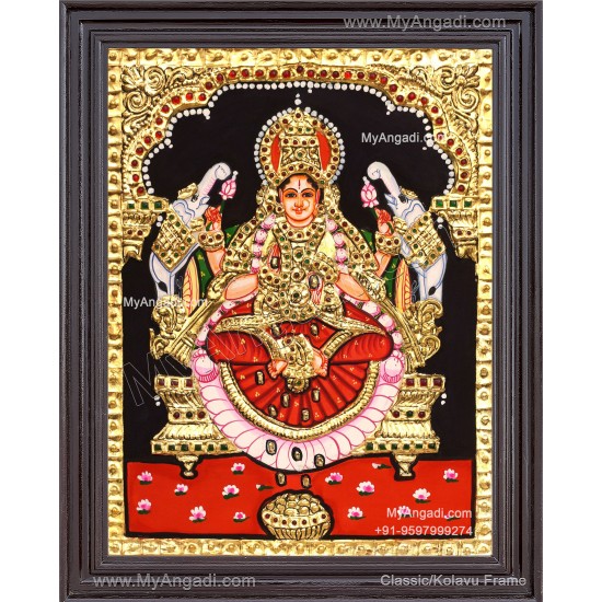 Gajalakshmi Tanjore Painting