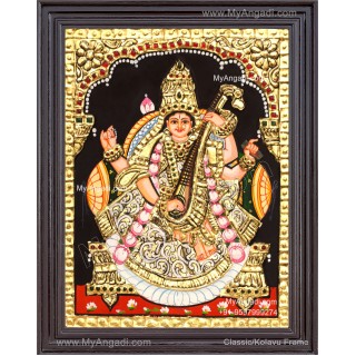 Saraswathi Tanjore Painting