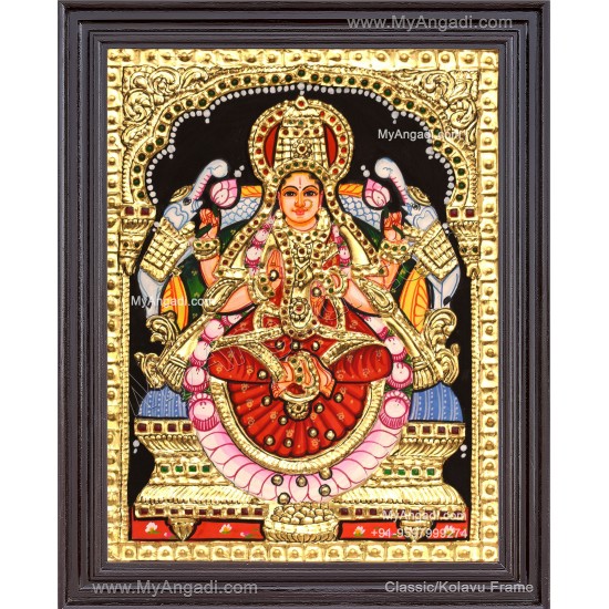 Goddess Gajalakshmi Tanjore Painting