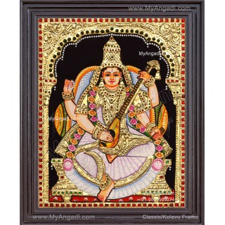 Saraswathi Tanjore Painting