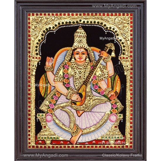 Saraswathi Tanjore Painting