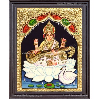 Saraswathi Tanjore Painting