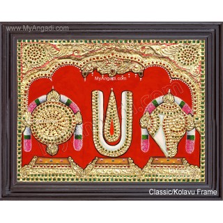 Naamam Shankh Chakram Tanjore Painting