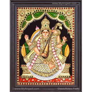 Saraswathi Tanjore Painting