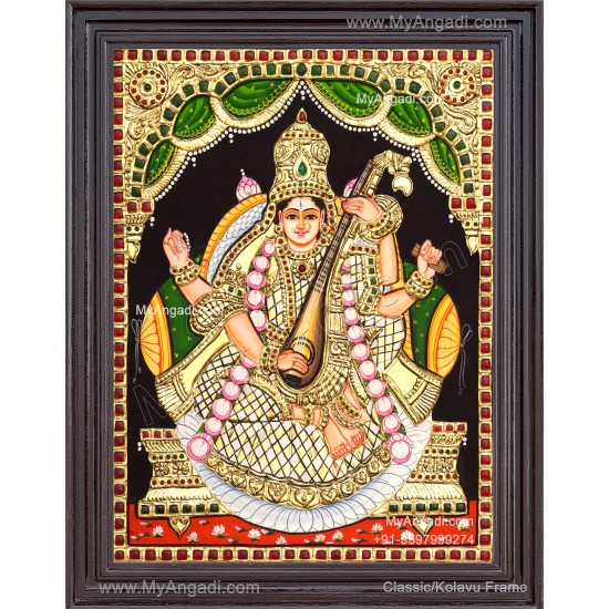 Saraswathi Tanjore Painting