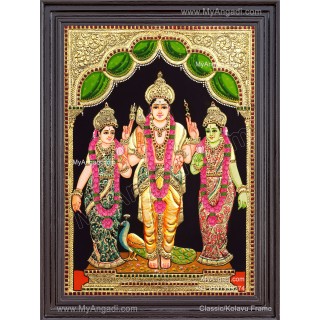 Murugar valli deivanai Tanjore Painting