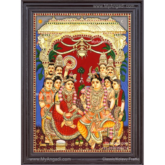 Srinivasa Kalyanam Tanjore Painting