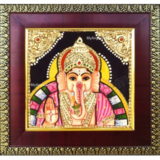 Small Size Ganesha Tanjore Painting