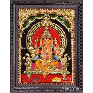 3D Ganesha Tanjore Painting